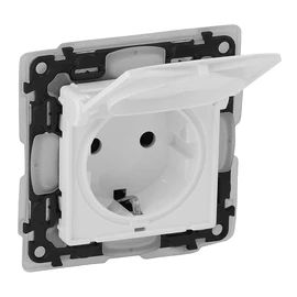 Valena Life IP44 fehér 2P+f csatlakozó aljzat, csapófedeles Legrand 753119