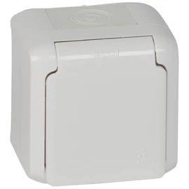 Forix IP44 fehér 2P+f csatlakozó aljzat, csapófedeles Legrand 782373