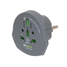 Q2POWER 1.100100-TH utazóadapter, World to Europe