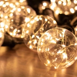 Party fényfüzér, sorolható, micro LED-es LPL 10 GLOBE