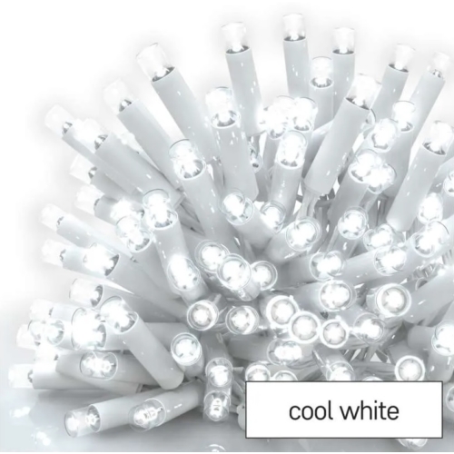 Jégcsapfüzér Kiegészítő. Fehér vezetékes, Hideg fehér fényszínű 50LED 3m x 0,4m
